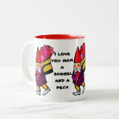 MOM A BUSHEL EN EEN PECK-mok Tweekleurige Koffiemok (Voorkant links)