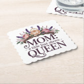 Mom A Title Just Above Queen Kartonnen Onderzetters (Gebogen)