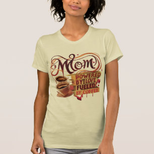 Mom - Aangedreven door liefde, gevoed door koffie T-shirt