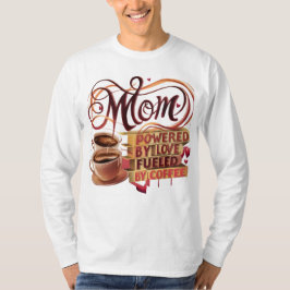 Mom - Aangedreven door liefde, gevoed door koffie  T-shirt