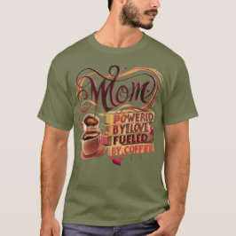 Mom - Aangedreven door liefde, gevoed door koffie  T-shirt