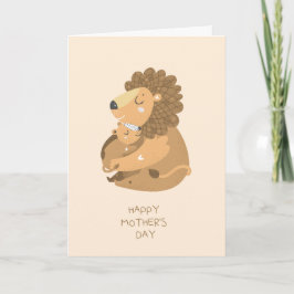 Mom and Baby Cub Mother's Day Card Kaart
