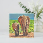 Mom and Baby Elephant  (Staand voorkant)