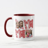 Mom and Child Valentine Hearts Pink Red Plaid Mok (Links)