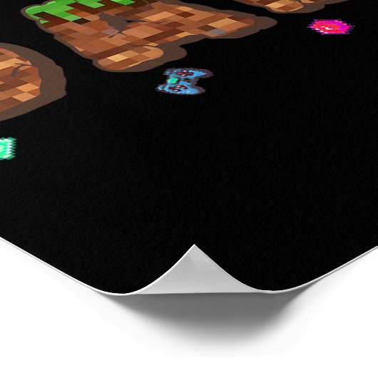 Mom And Dad Of The Birthday Boy Pixel Game Matchin Poster (Hoek)