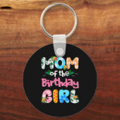 Mom And Dad Of The Birthday Girl Hawaii Family Par Sleutelhanger (Voorkant)