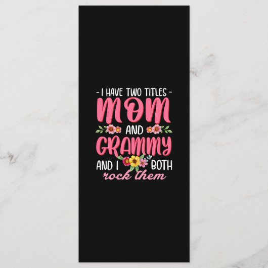 Mom And Grammy Birthday Menu (Voorkant)