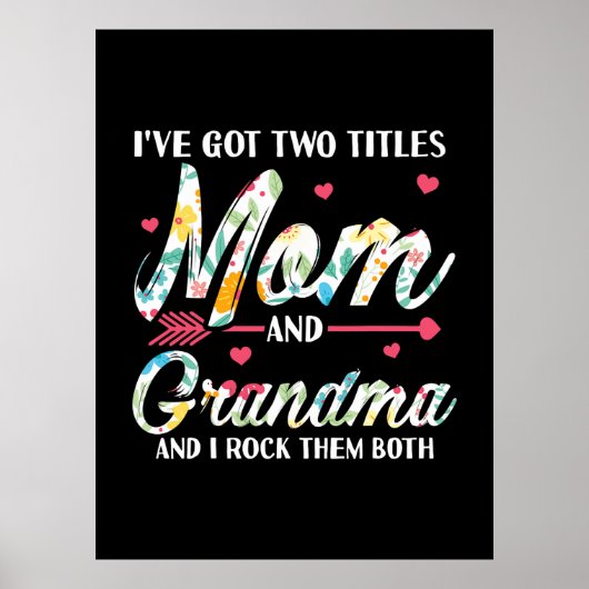 Mom And Grandma Birthday Poster (Voorkant)