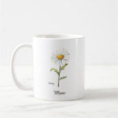 Mom April Birth Flower Daisy Koffiemok (Links)