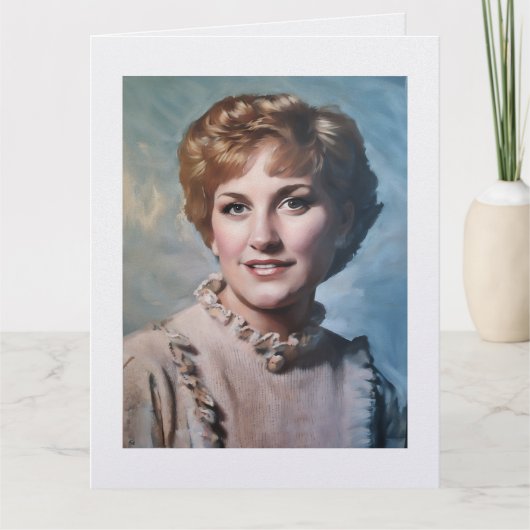 Mom as Computer Impasto Oil Painting Kaart (Voorkant)