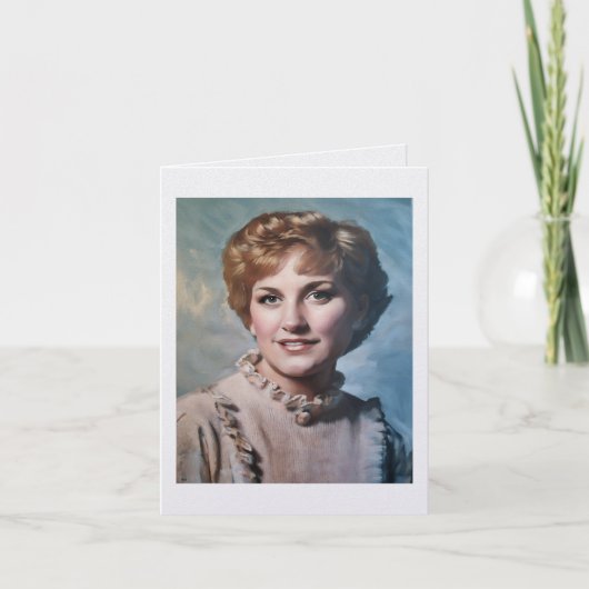 Mom as Computer Impasto Oil Painting  Kaart (Voorkant)