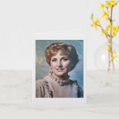 Mom as Computer Impasto Oil Painting  Kaart (Gele Bloem)