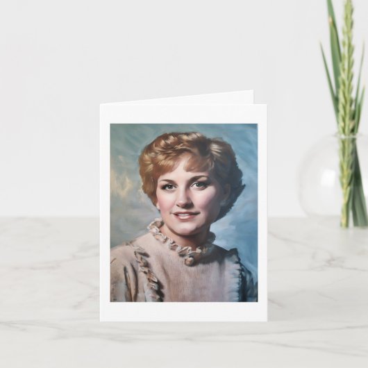 Mom as Computer Impasto Oil Painting Kaart (Voorkant)