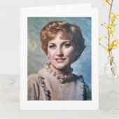 Mom as Computer Impasto Oil Painting  Kaart (Gele Bloem)