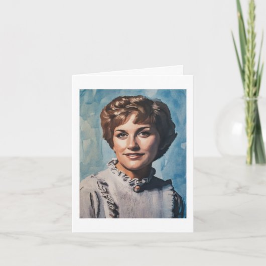 Mom as Computer Watercolor Painting Kaart (Voorkant)