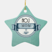 MOM award retro stijl Keramisch Ornament (Voorkant)