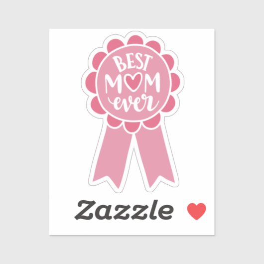 Mom Award Ribbon | Mother Appreciation Gift Sticker (Vel)