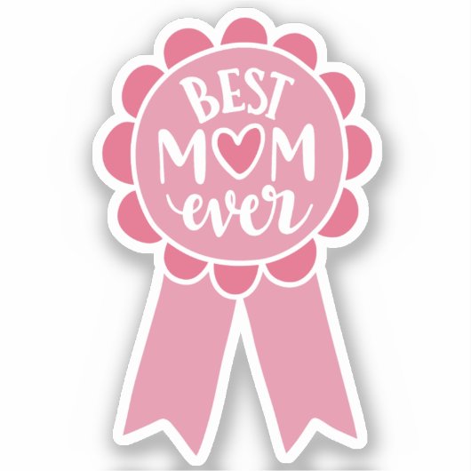 Mom Award Ribbon | Mother Appreciation Gift Sticker (Voorkant)