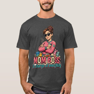 MOM BAAS: Achter Alles Grappige Moeder T-shirt