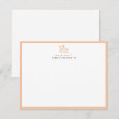 Mom & Baby Cat Nursery Note Card – Personalized Notitiekaartje (Voorkant / Achterkant)