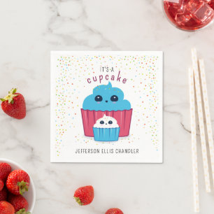 Mom & Baby Cupcake Baby shower Servet