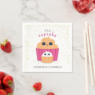 Mom & Baby Cupcake Baby shower Servet