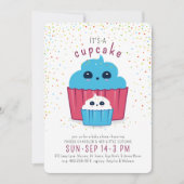 Mom & Baby Cupcake Baby shower Uitnodiging (Voorkant)