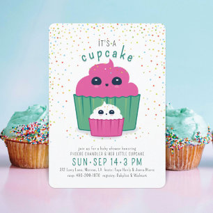 Mom & Baby Cupcake Baby shower Uitnodiging