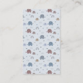 Mom Baby Elephant Baby shower Luier Raffle Ticket Informatiekaartje (Achterkant)