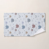 Mom & Baby Elephant Pattern Badhanddoek Set Bad Handdoek (Handdoek)