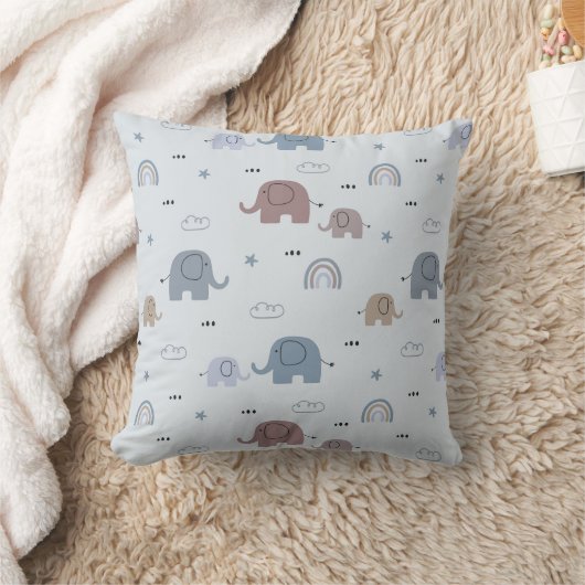 Mom & Baby Elephant Pattern Sierkussen (Deken)