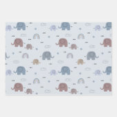 Mom & Baby Elephant Pattern Wrapping Papieren Blad Inpakpapier Vel (Voorkant 3)