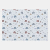 Mom & Baby Elephant Pattern Wrapping Papieren Blad Inpakpapier Vel (Voorkant)