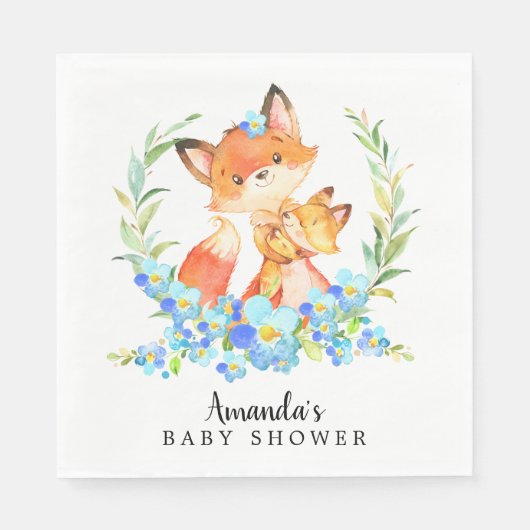 Mom & Baby Fox Boys Douchepapier servetten (Voorkant)