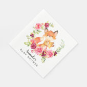 Mom & Baby Fox Girls Douche Papieren servetten (Hoek)