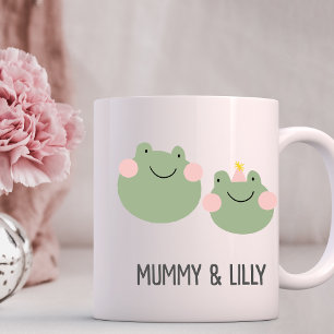 Mom & Baby Frog, Gepersonaliseerde matching famili Koffiemok