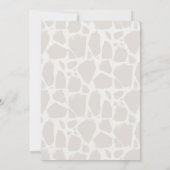 Mom & Baby Giraffe Greige Drive-by Baby shower Kaart (Achterkant)
