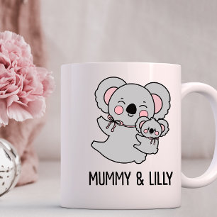 Mom & Baby koala, Gepersonaliseerde matching famil Koffiemok
