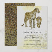 Mom & Baby luipaard Baby shower Kaart (Voorkant / Achterkant)