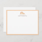 Mom & Baby Rainbow Nursery Note Card. Personalized Notitiekaartje (Voorkant / Achterkant)