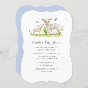 Mom Baby Schaap Baby shower Uitnodiging