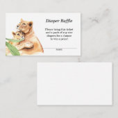 Mom & Baby Tiger Baby Luier Raffle Informatiekaartje (Voorkant / Achterkant)