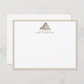 Mom & Baby Zebra Nursery Note Card – Personalized Notitiekaartje (Voorkant / Achterkant)