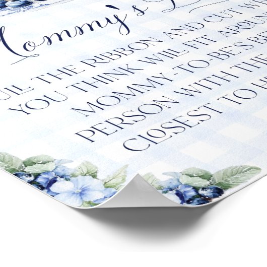 Mom Belly Blueberry Pannenkoek Baby Brunch Poster (Hoek)