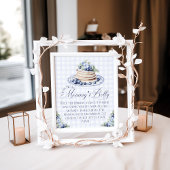 Mom Belly Blueberry Pannenkoek Baby Brunch Poster