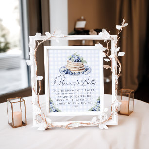 Mom Belly Blueberry Pannenkoek Baby Brunch Poster
