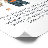 Mom Belly Sign Pompoen Rustiek Baby shower Poster (Hoek)