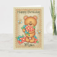 Mom Birthday Card With A Bunch Of Birthday Hugs
