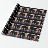 MOM BIRTHDAY DONALD TRUMP WRAPPING PAPIER (Uitgerold)