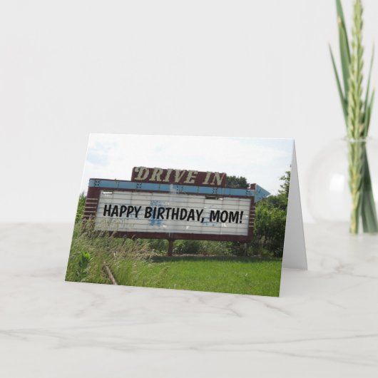 MOM BIRTHDAY-KAARTEN, SCHIJF IN FILM KAART (Voorkant)